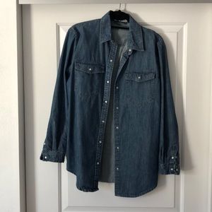 Denim button up